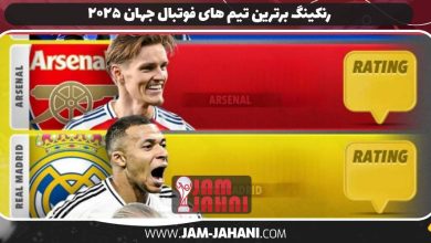 رنکینگ برترین تیم های فوتبال جهان ۲۰۲۵