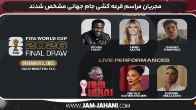 مجریان مراسم قرعه کشی جام جهانی مشخص شدند