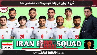 گروه ایران در جام جهانی 2026 مشخص شد